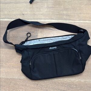 Sporty Black Belt Bag with Adjustable Strap